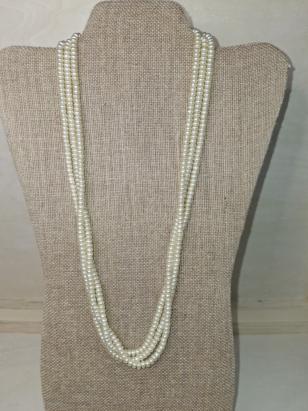 Classic Ivory Pearl Double-Strand Necklace